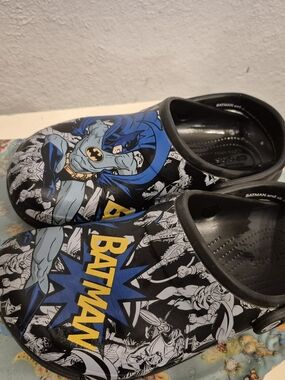 CROCS Kids Batman Clog in Black, Blue, Yellow